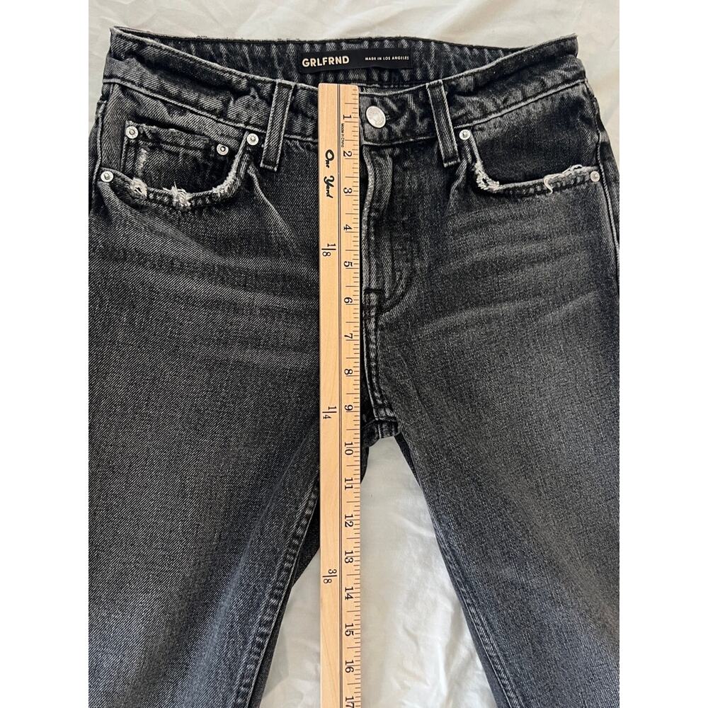 GRLFRND The Hailey Low Rise Slim Boot With Slit In Empire State Size 24 - Picture 9 of 10